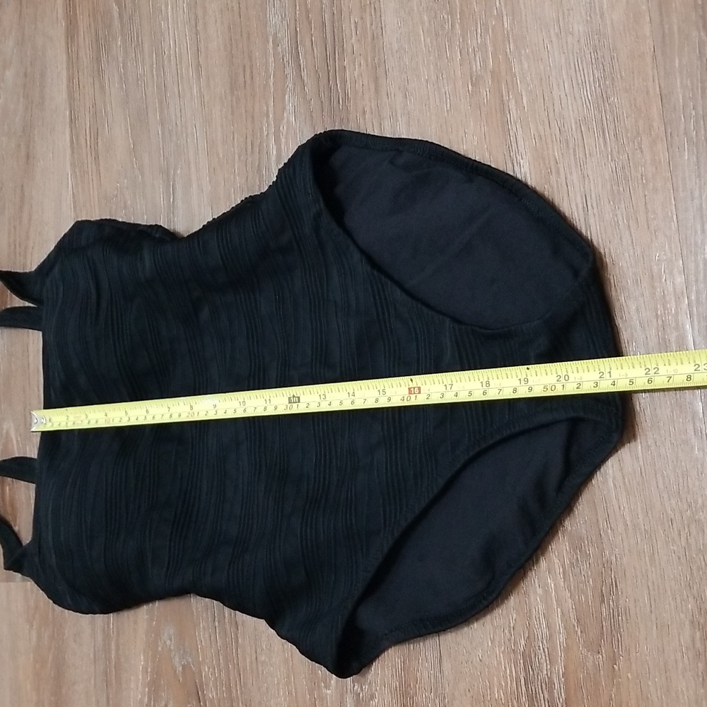 (14) Gottex Ribbed One Piece Swimsuit Beach Vacation Resortwear Coastal Tropical - Picture 4 of 10